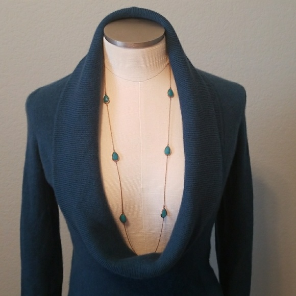 Deep Cowl Neck 100% Cashmere Sweater Tunic Small - Picture 4 of 8